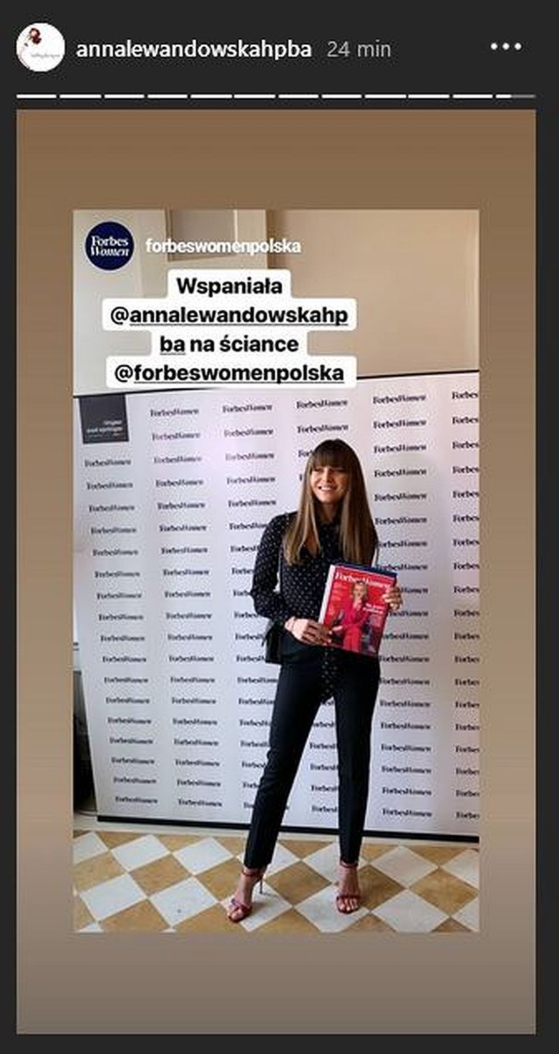 Anna Lewandowska na imprezie Forbes