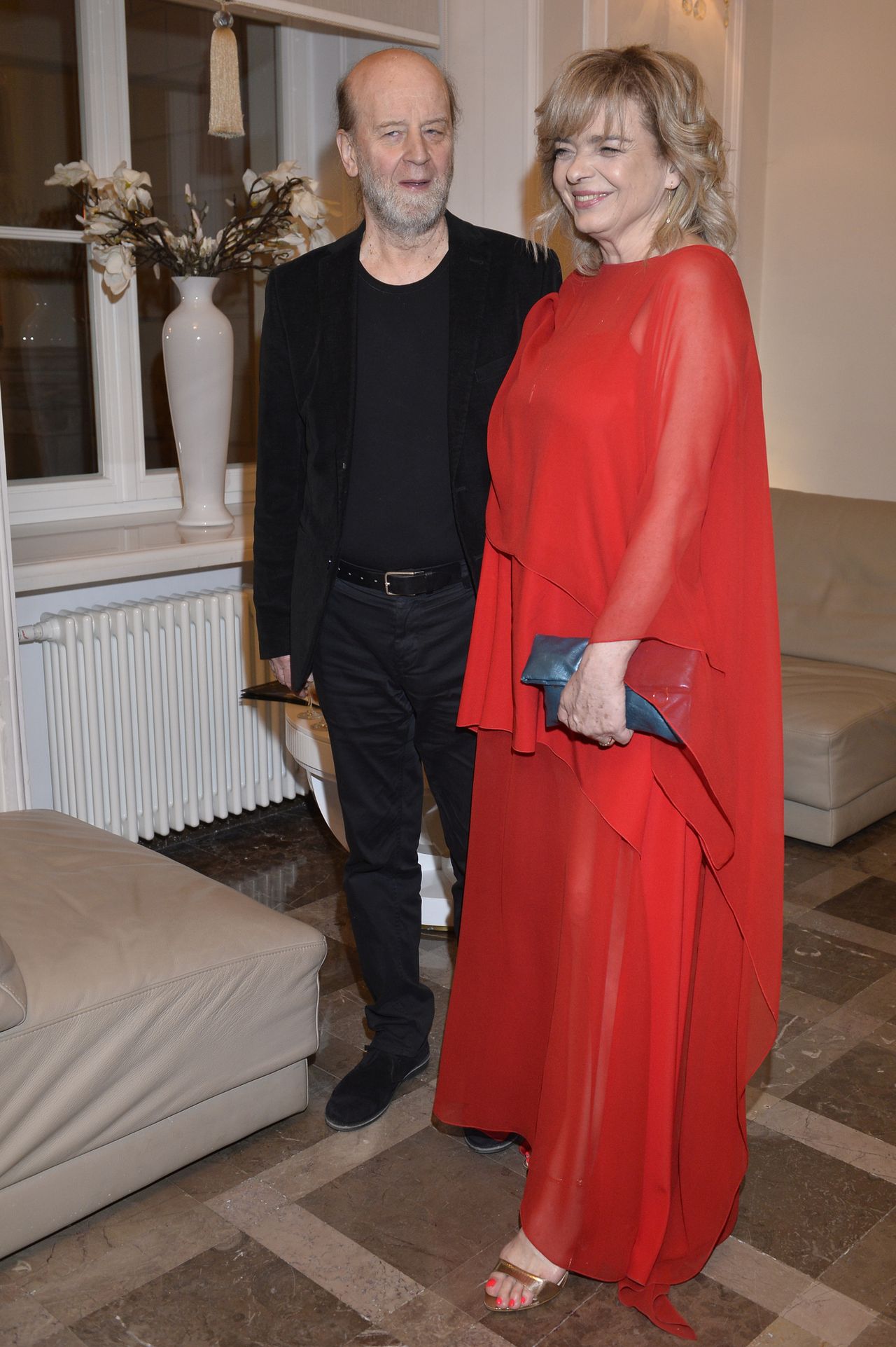 Katarzyna Grochola z mężem, Stanisławem Bartosikiem