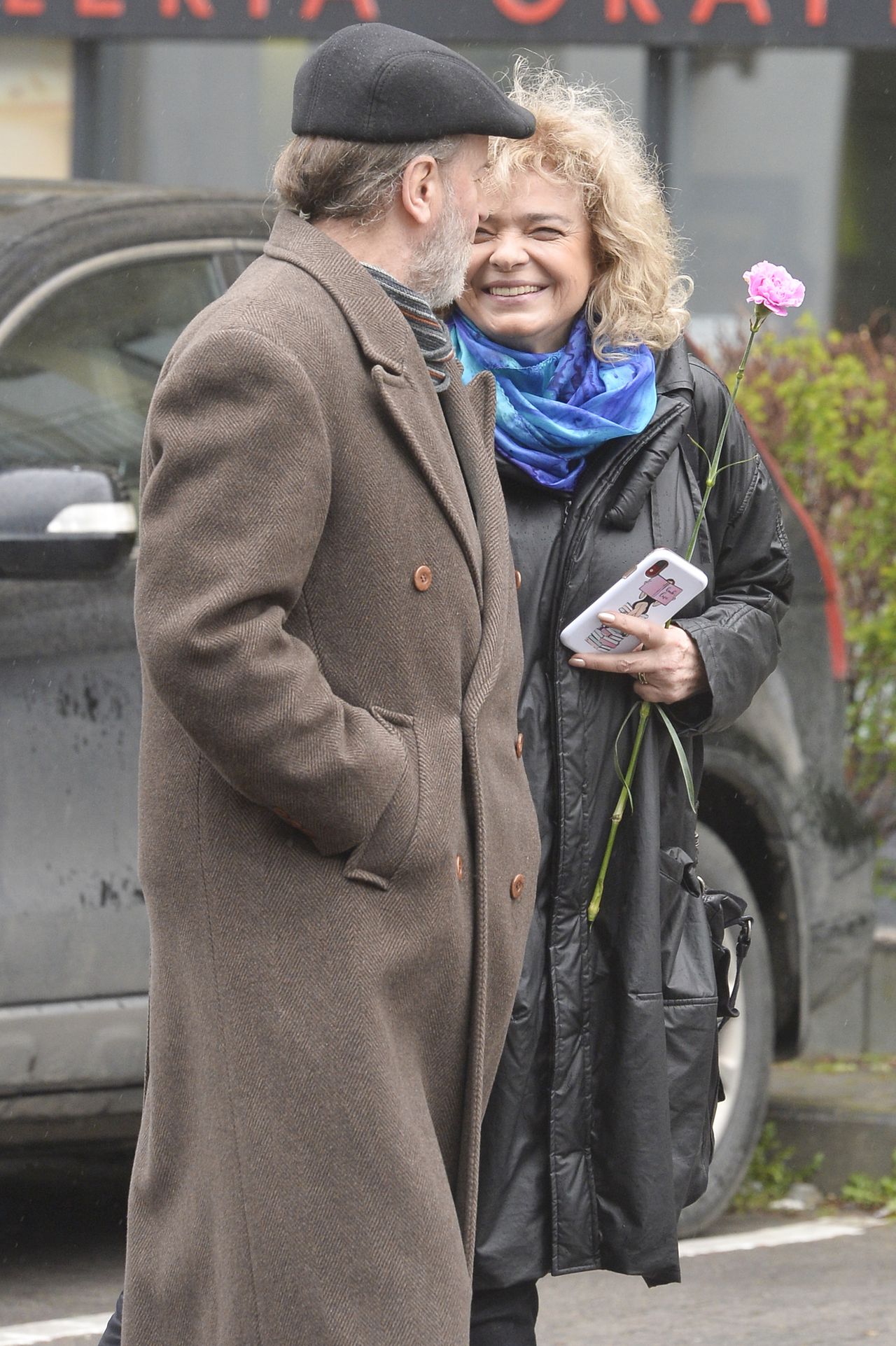 Katarzyna Grochola z mężem, Stanisławem Bartosikiem