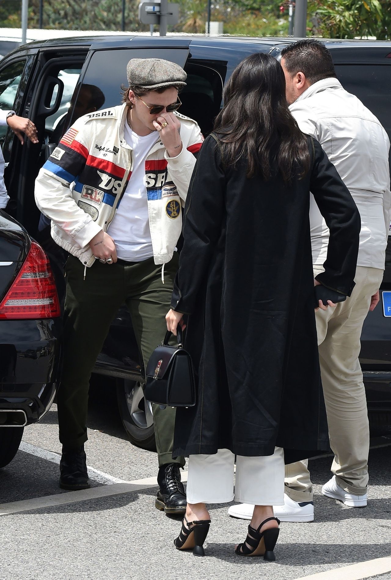 *EXCLUSIVE* WEB MUST CALL FOR PRICING  - David and Victoria Beckham's oldest son Brooklyn Beckham and girlfriend Hana Cross spotted in Cannes.
