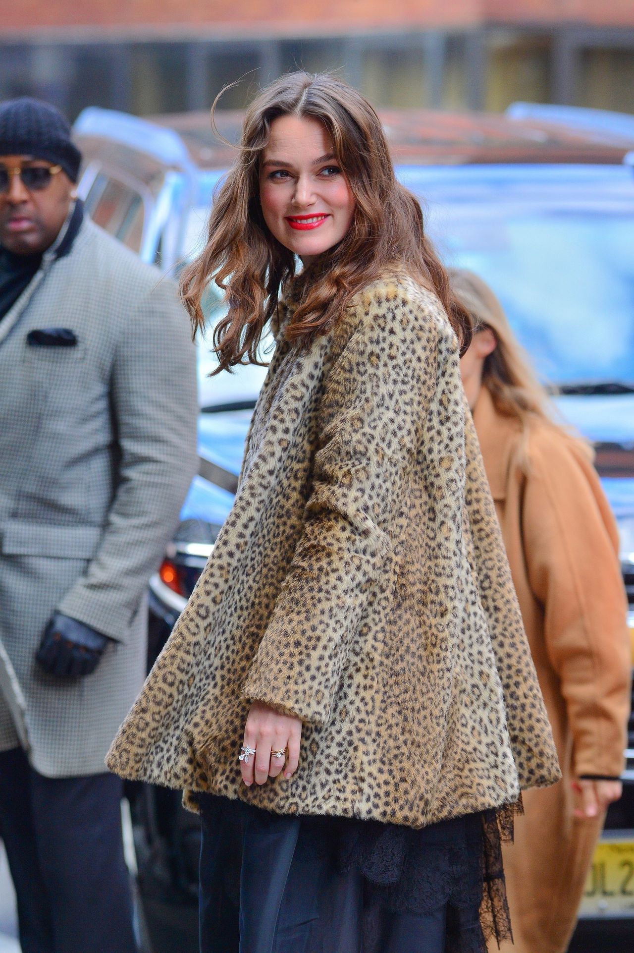 Keira Knightley is all smiles as she arrives to AOL Build Keira Knightley