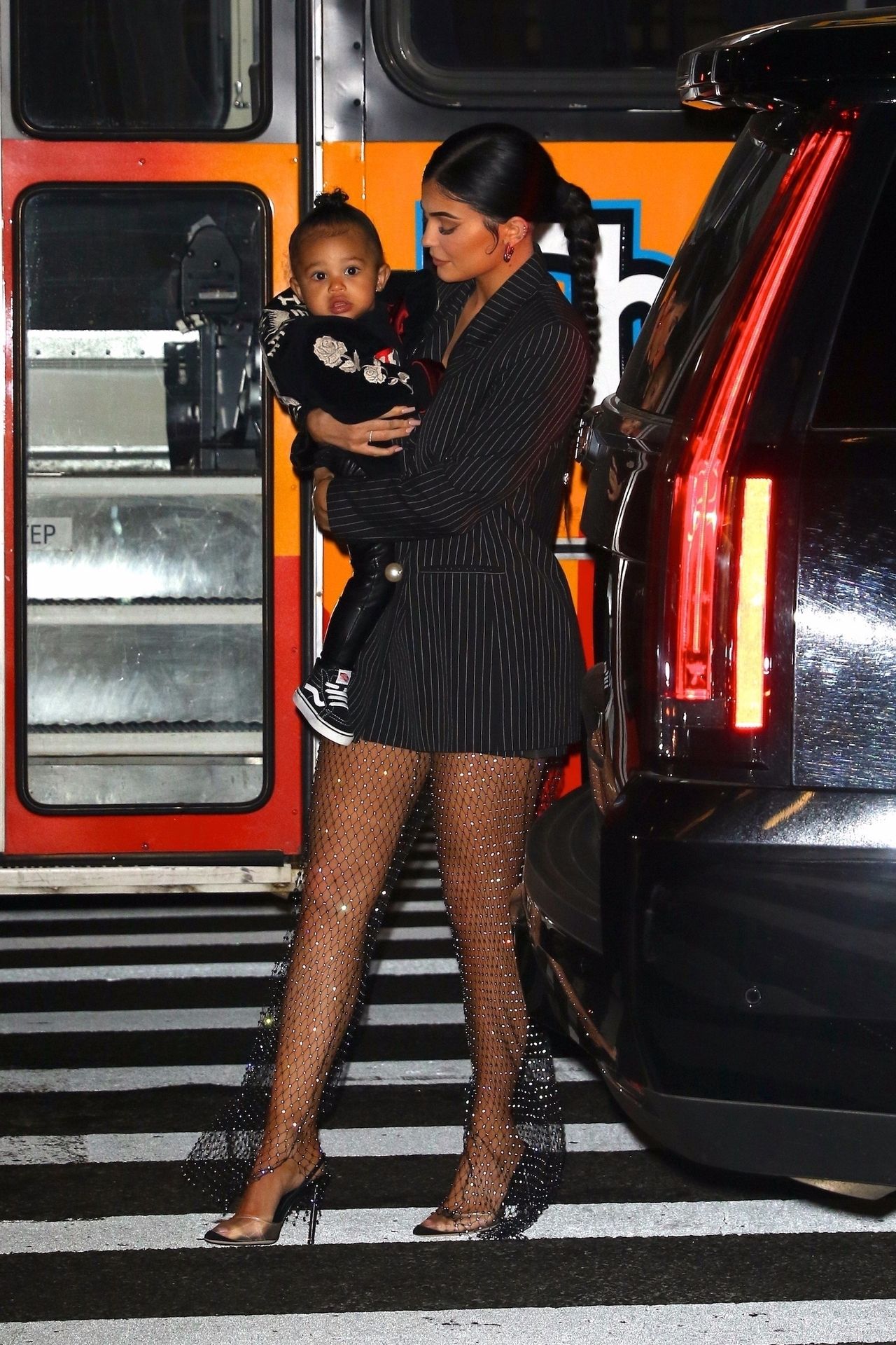 Kylie Jenner takes adorable baby Stormi out to dinner at Nobu in NYC