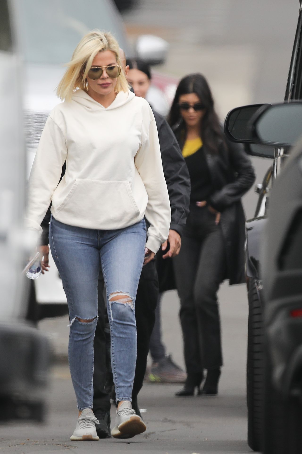Khloe Kardashian heads out after Sunday Services at Kanye West's church
