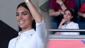 Piękna Georgina Rodriguez kibicuje Cristiano z kieliszkiem wina (ZDJĘCIA) Piękna Georgina Rodriguez kibicuje Cristiano z kieliszkiem wina (ZDJĘCIA)