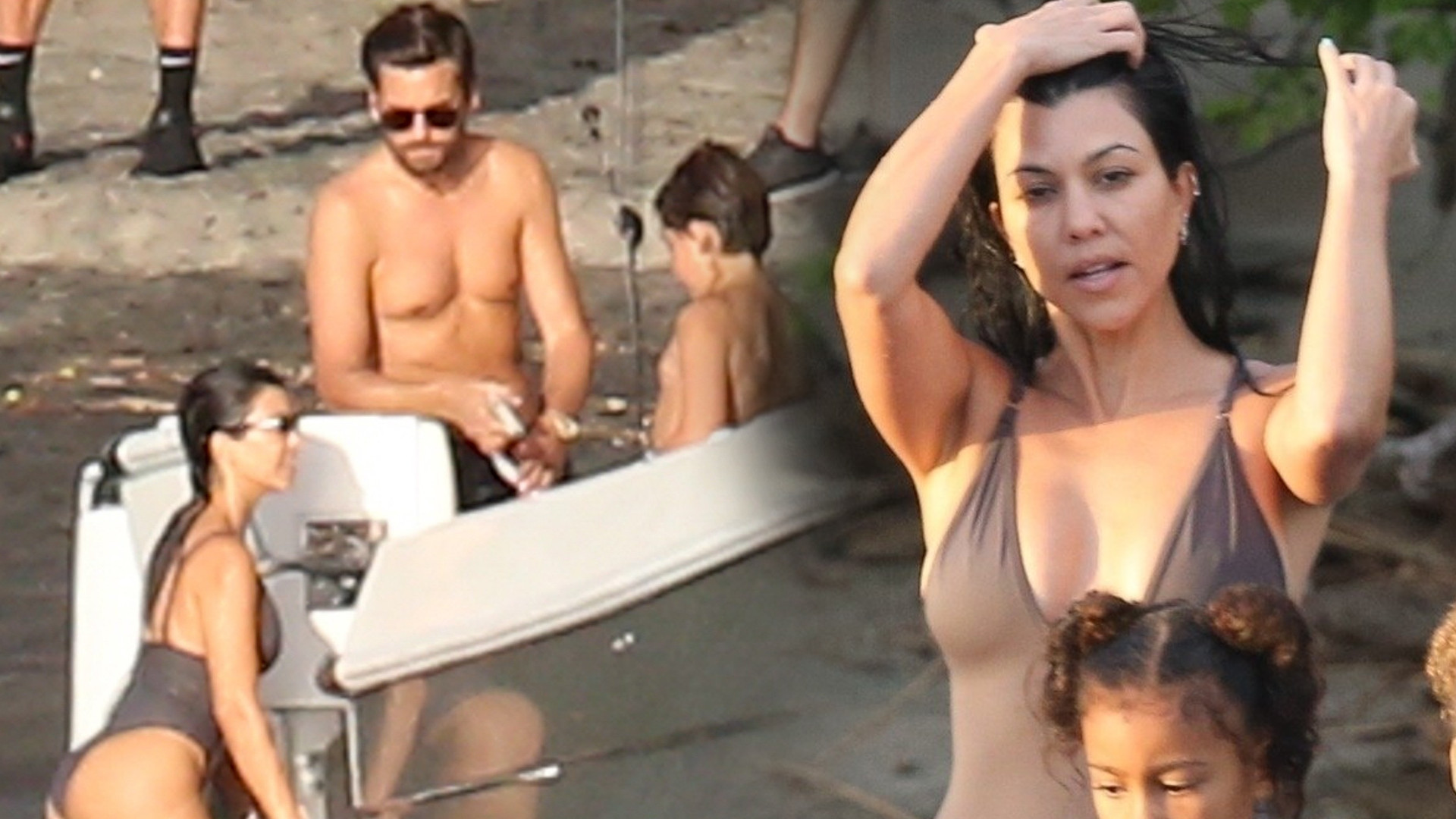 Kourtney Kardashian i Scott Disick na wakacjach Kourtney Kardashian i Scott Disick na wakacjach