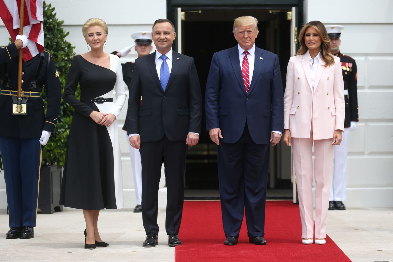 U.S. President Trump welcomes Poland's President Duda at the White House in Washington