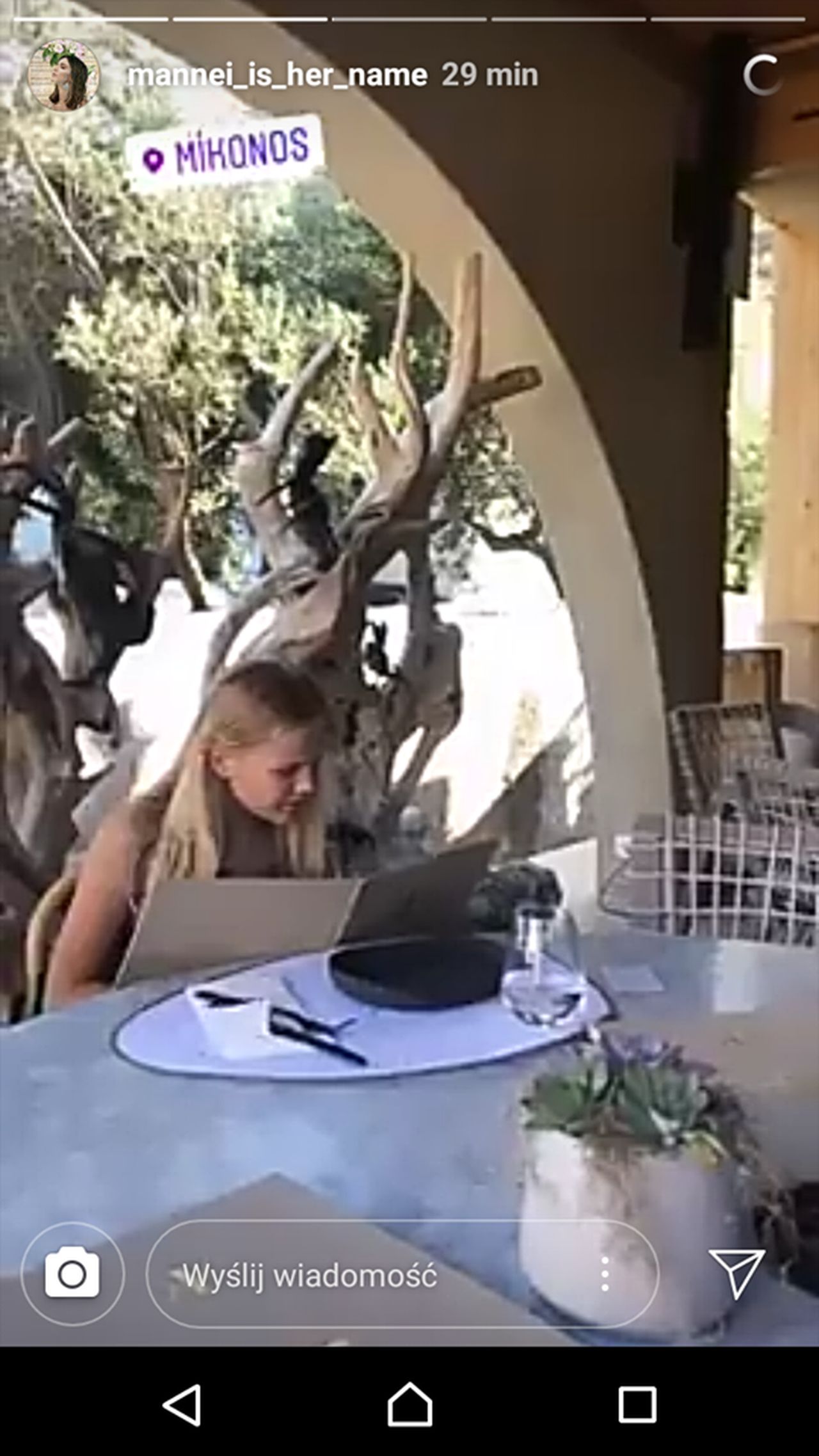 Sara Boruc z rodziną na Mykonos