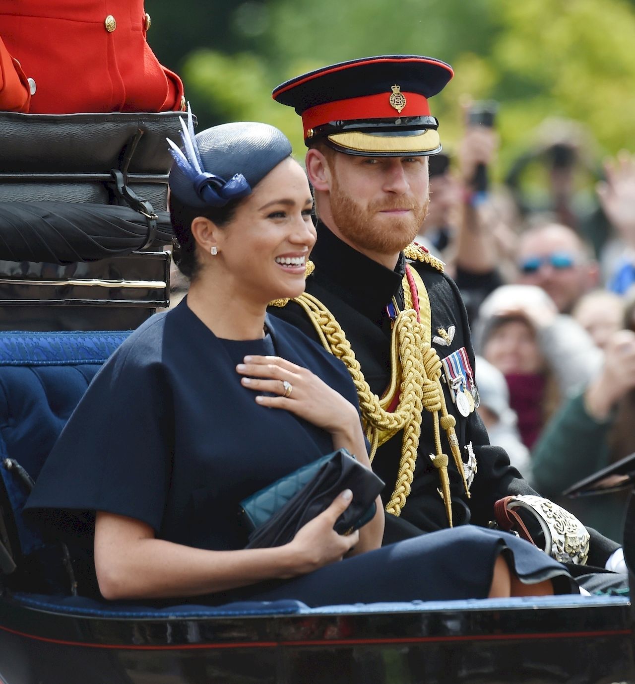 Royals seen attending the Trooping The Colour for the Queen's official birthday parade. / Zed Jameson / BACKGRID , kod: Meghan, Duchess of Sussex, Prince Harry