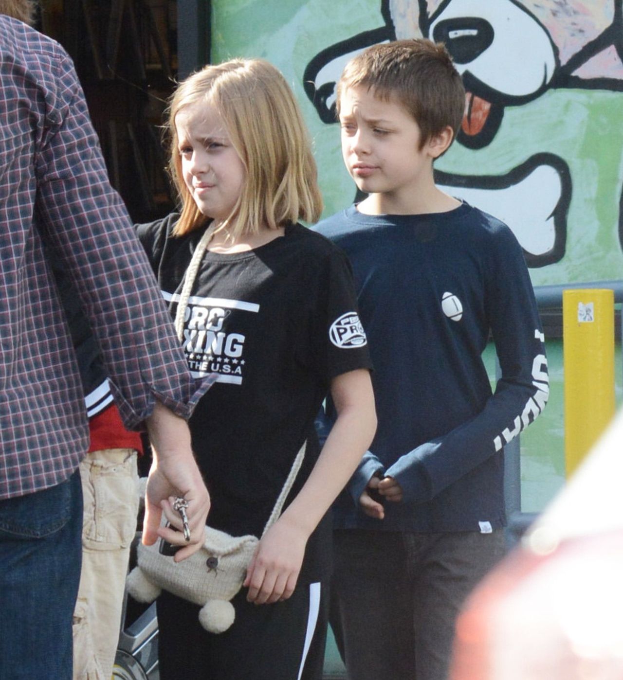 PREMIUM EXCLUSIVE Brad Pitt's Kids Visit Pet Store As He Prepares To Introduce Them To New Girlfriend Charlize Theron