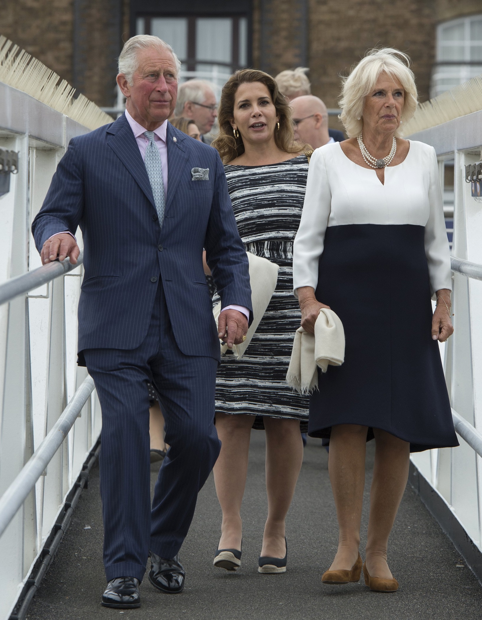 Prince Charles and The Duchess of Cornwall visit the 'Maiden' Yacht