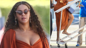 38-letnia Beyonce błysnęła brzuszkiem (i gołymi stopami) w drodze na jacht (ZDJĘCIA)