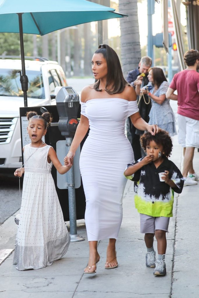 Kim Kardashian z córką North i synem