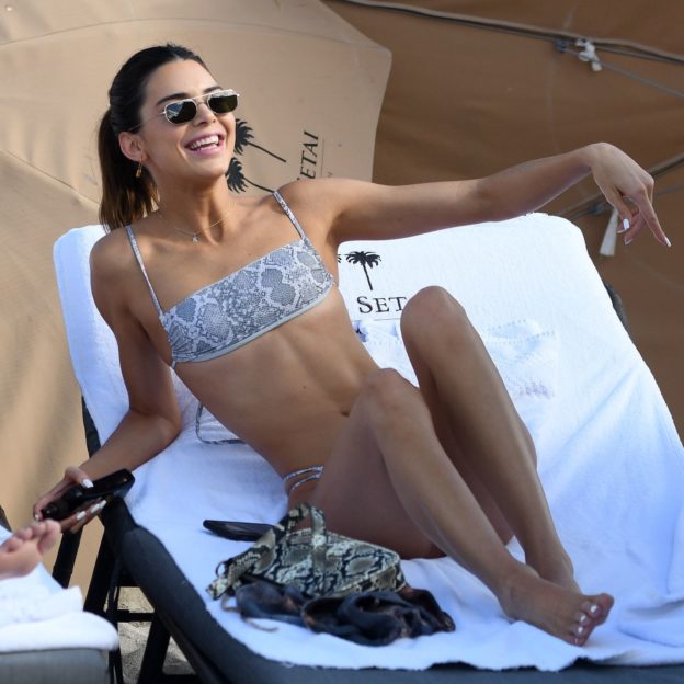 Supermodels Kendall Jenner and Bella Hadid wear tiny bikinis as they hit the beach in Miami