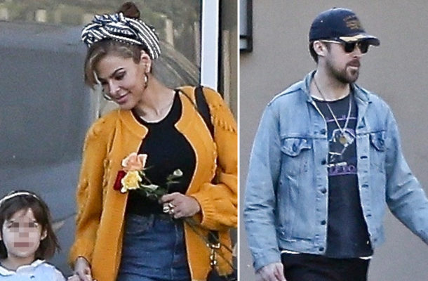 Eva Mendes i uśmiechnięty Ryan Gosling z CÓRECZKAMI (ZDJĘCIA)