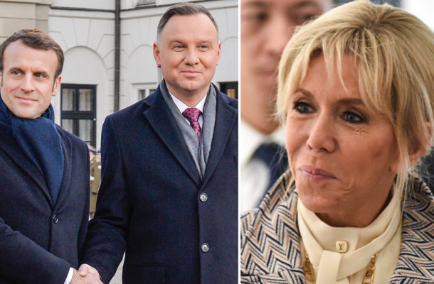 Emmanuel Macron przyleciał do Polski, ale nie ma z nim żony, Brigitte Macron (ZDJĘCIA)