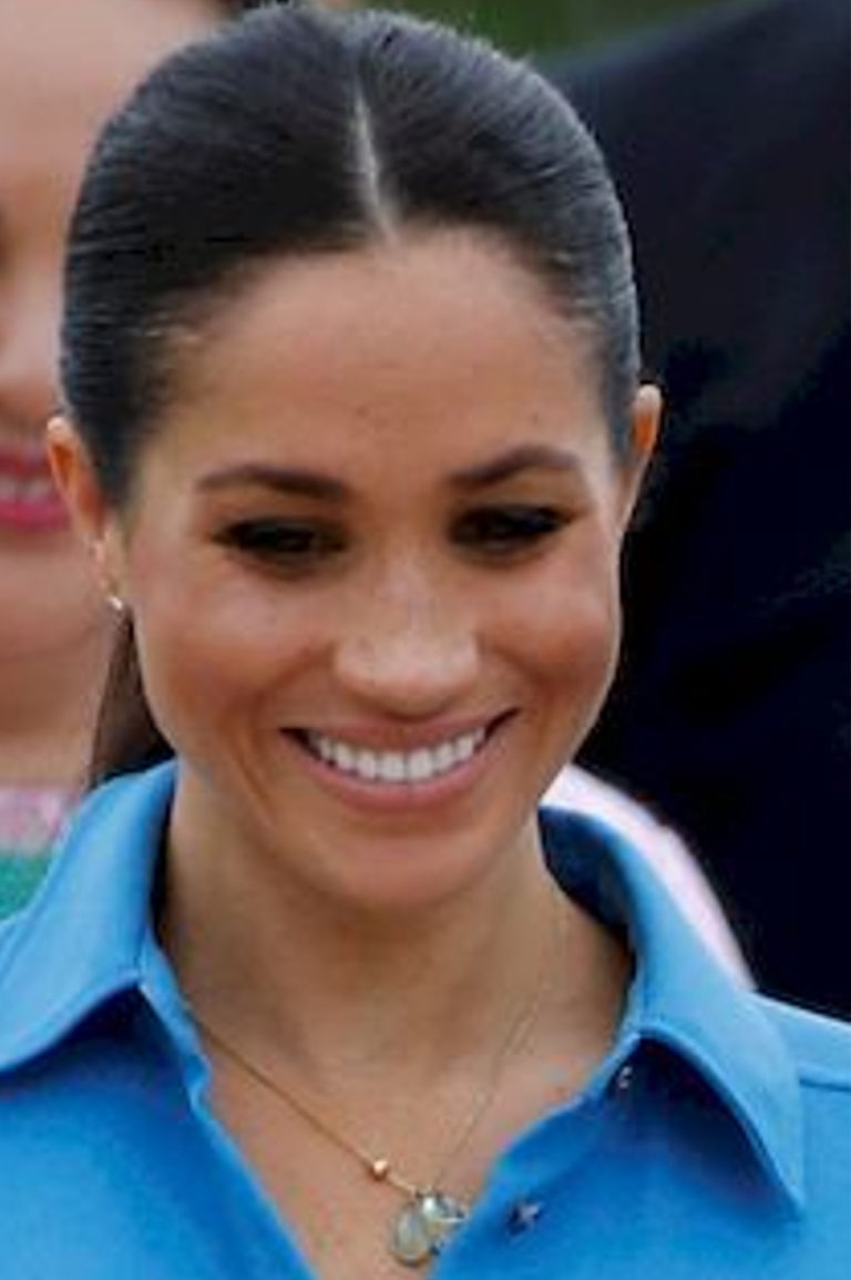 Meghan Markle w ulizanych włosach. Meghan Markle w ulizanych włosach.