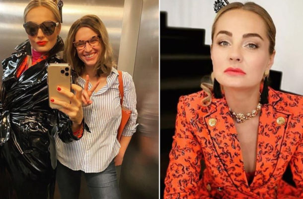 Małgorzata Socha w stylizacji na Violettę Kubasińską z „Brzyduli”. Złoto bije po OCZACH