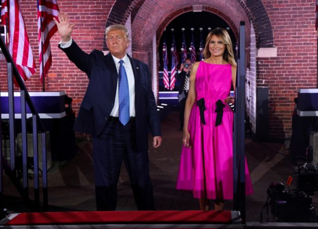 Melania Trump z mężem