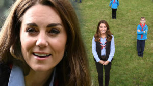 Księżna Kate spotkała się ze skautami. Te spodnie jeszcze bardziej podkreśliły jej chudziutkie nóżki Księżna Kate spotkała się ze skautami. Te spodnie jeszcze bardziej podkreśliły jej chudziutkie nóżki