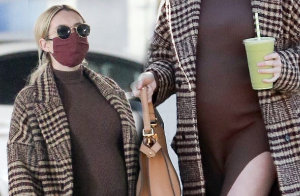 Emma Roberts w zaawansowanej ciąży nie rezygnuje z seksownych stylizacji