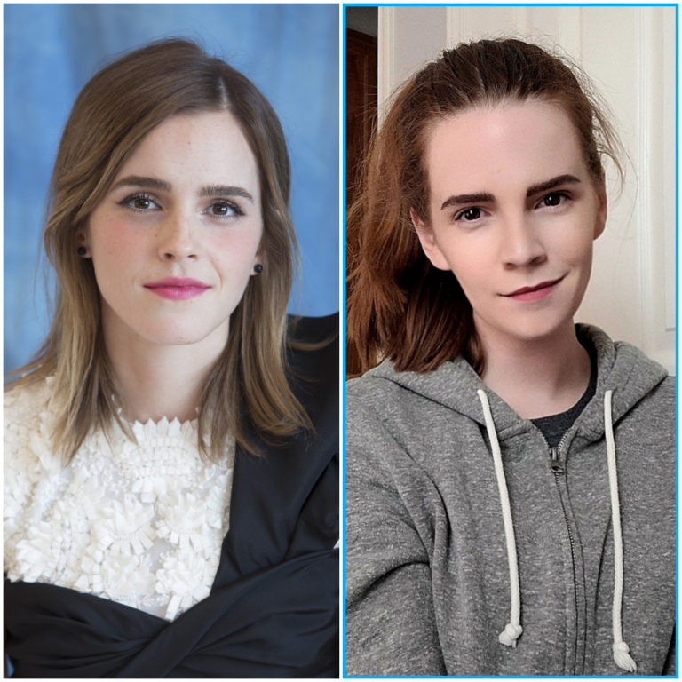 Emma Watson i jej sobowtórka Emma Watson i jej sobowtórka