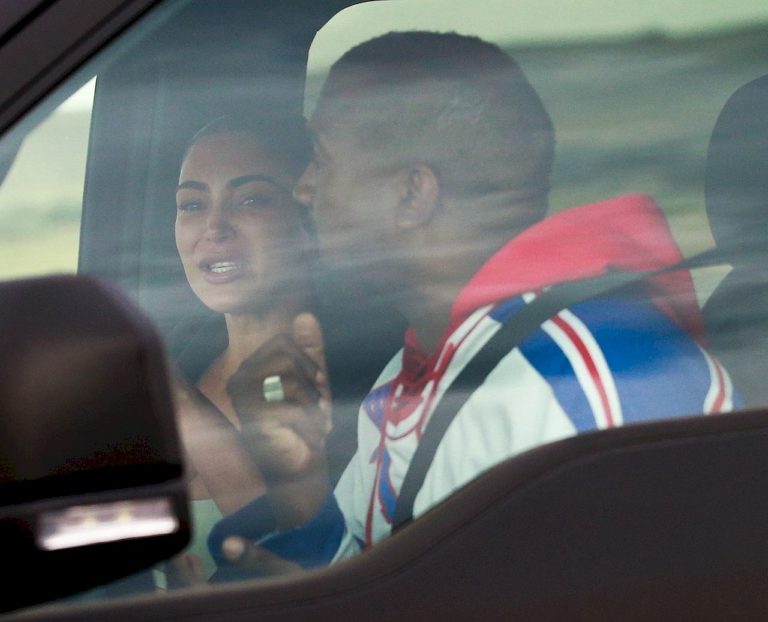 *PREMIUM-EXCLUSIVE* Kim Kardashian appears to be crying during what looks to be a heated argument with Kanye West **WEB EMBARGO UNTIL 7 PM PDT on July 28, 2020**