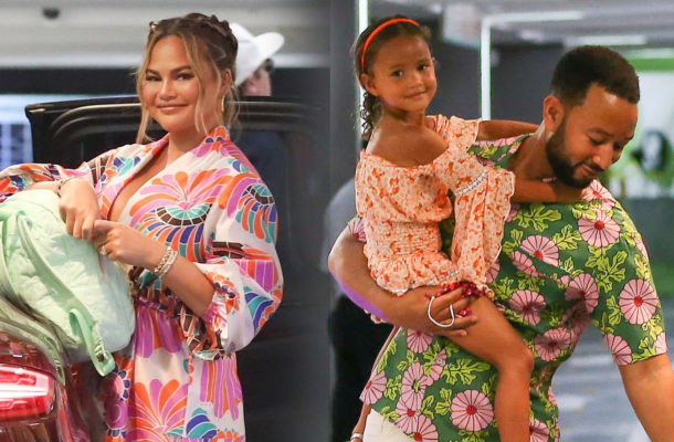 Chrissy Teigen i John Legend na zakupach z dziećmi. Kiedy one tak urosły? (ZDJĘCIA)