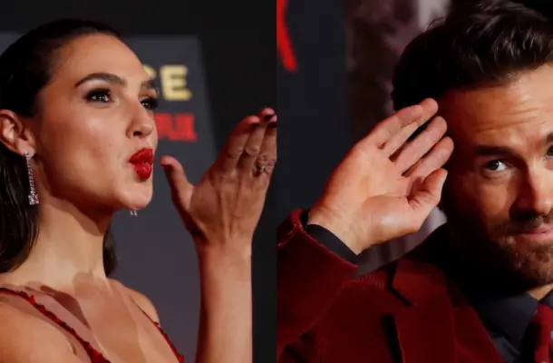 Gal Gadot i Ryan Reynolds cali w czerwieni. Pięknie się prezentują!