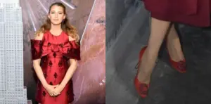 Blake Lively pomalowała lakierem do paznokci buty za 4000 złotych Blake Lively pomalowała lakierem do paznokci buty za 4000 złotych