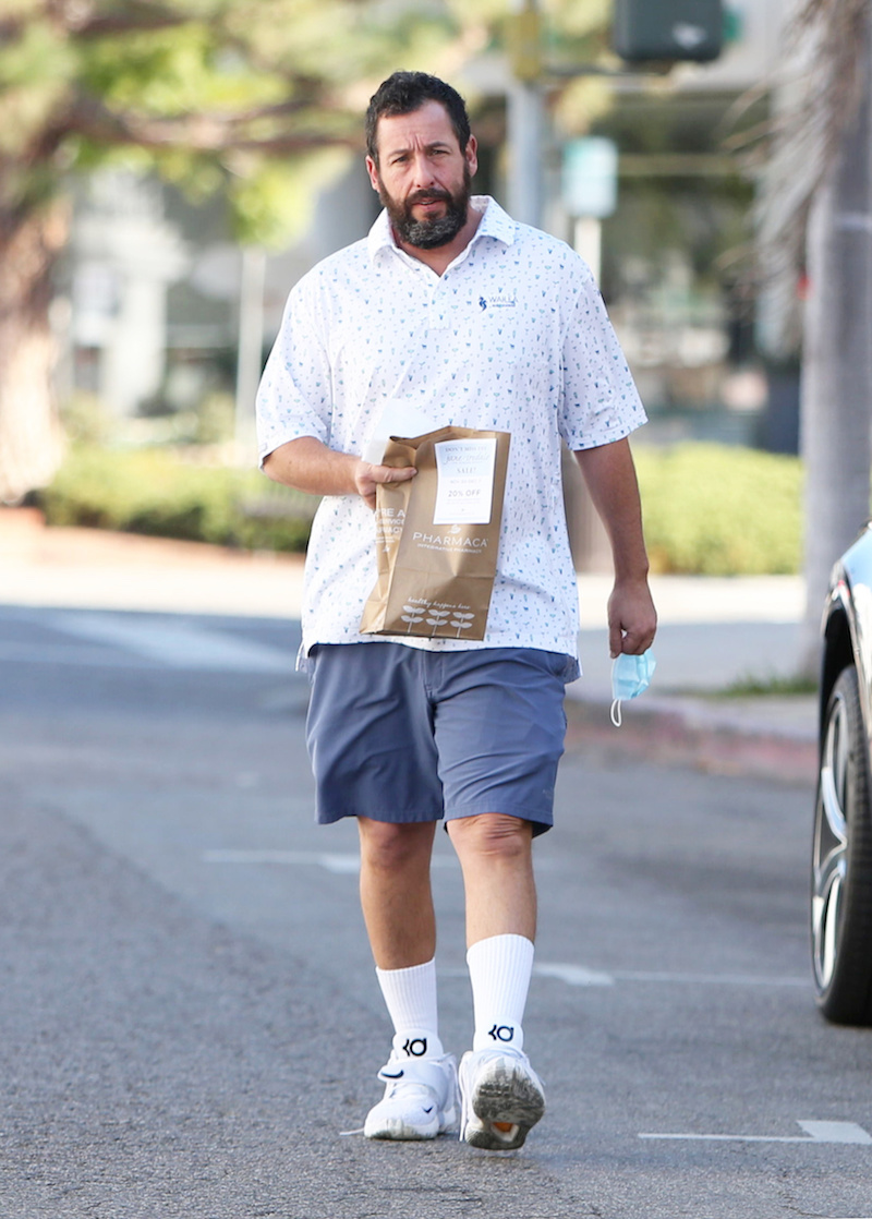 PREMIUM EXCLUSIVE Adam Sandler Upgrades His Wardrobe For A Trip To The Pharmacy
