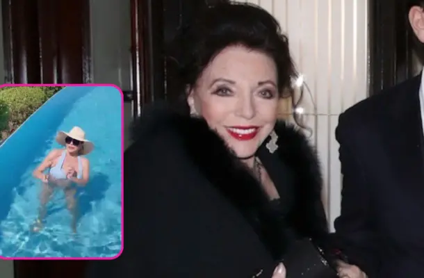 Szaleństwo! 89-letnia Joan Collins w błękitnym bikini [WIDEO]