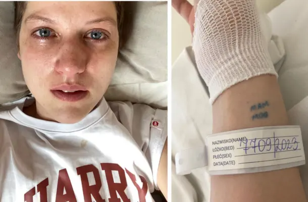 Aleksandra Domańska cała we łzach nadaje prosto ze szpitala
