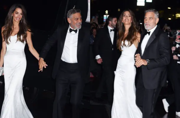 Ale piękna para! Amal i George Clooney błyszczą na gali