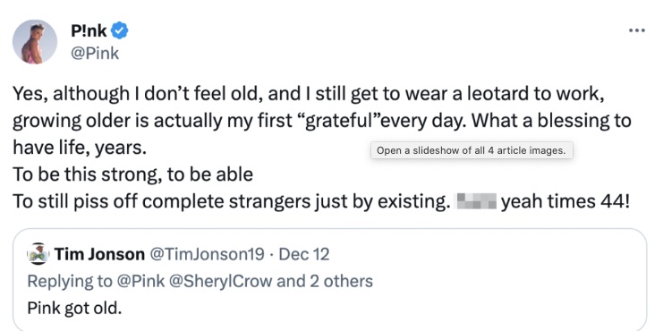 Pink na Twitter