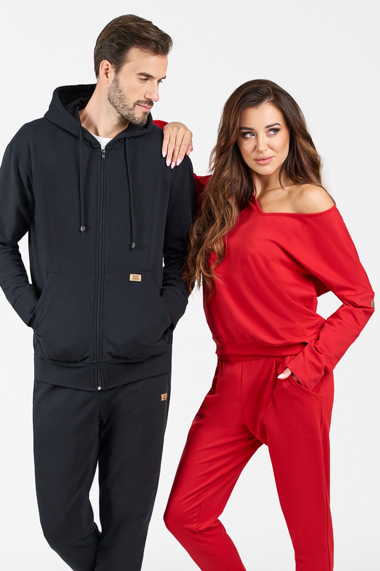 italian_fashion_karina_komplet_damski_czerwony_darwin_bluza_meska_spodnie_meskie_artystyczne