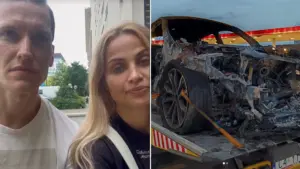 Hanna Żudziewicz i Jacek Jeschke mieli wypadek! Ich samochód STANĄŁ W PŁOMIENIACH Hanna Żudziewicz i Jacek Jeschke mieli wypadek! Ich samochód STANĄŁ W PŁOMIENIACH