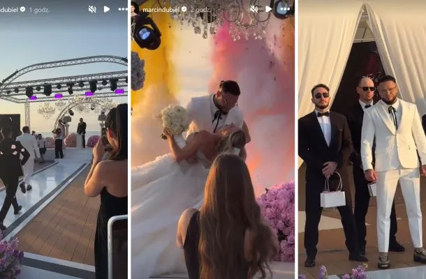 Tak wyglądał ślub Fit Lovers w Gruzji: ogromny namiot przy plaży, kolorowy dym, kryształowe żyrandole…