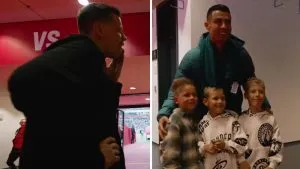 Tak wyglądało spotkanie Ronaldo i Szczęsnego. Urocze, jak zareagował na Liama (WIDEO) Tak wyglądało spotkanie Ronaldo i Szczęsnego. Urocze, jak zareagował na Liama (WIDEO)