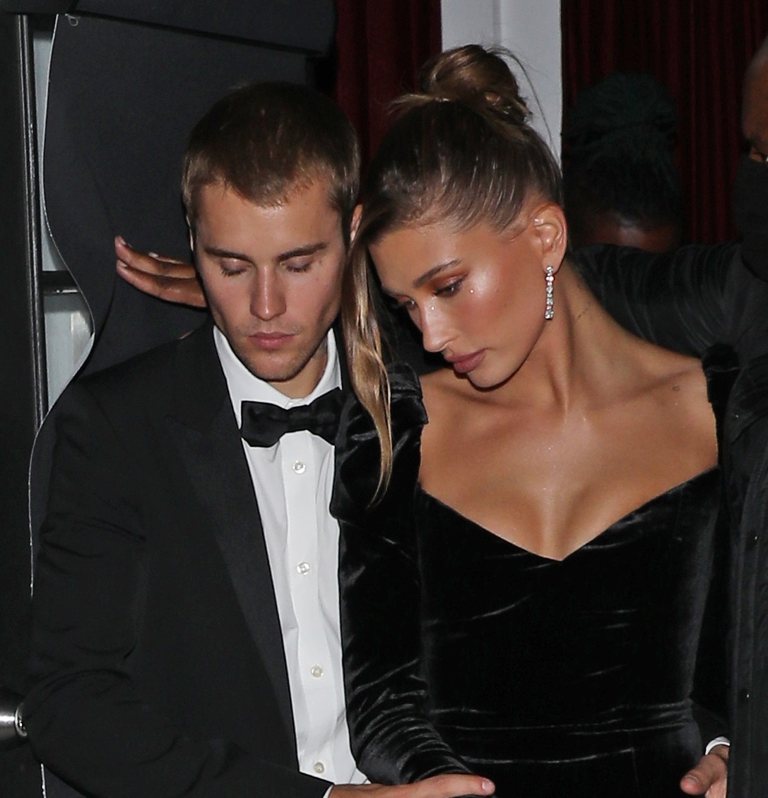 Justin Bieber and Hailey Bieber are all dressed up as they attend 'Freedom Art Experience' gallery