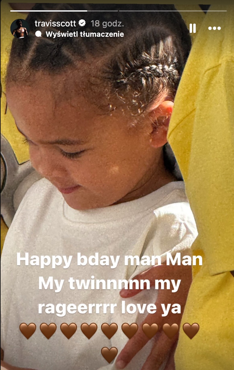 Travis Scott dołączył do życzeń dla syna