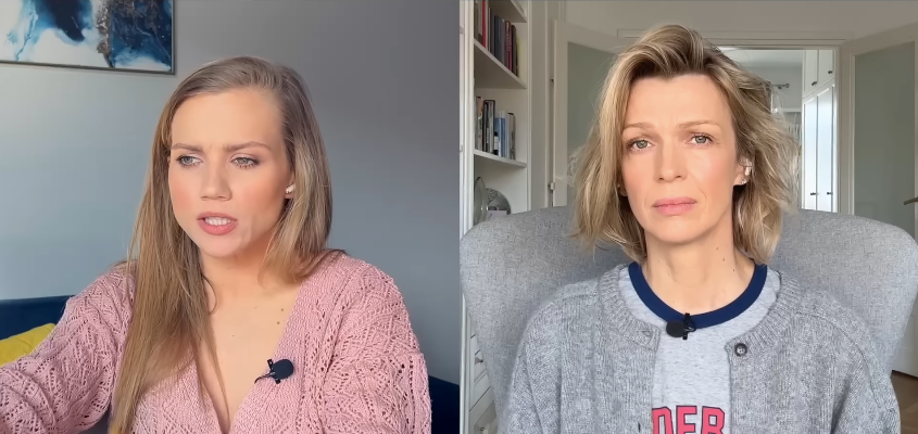 Agnieszka Kaczorowska, Magda Mołek, fot. YouTube screen.