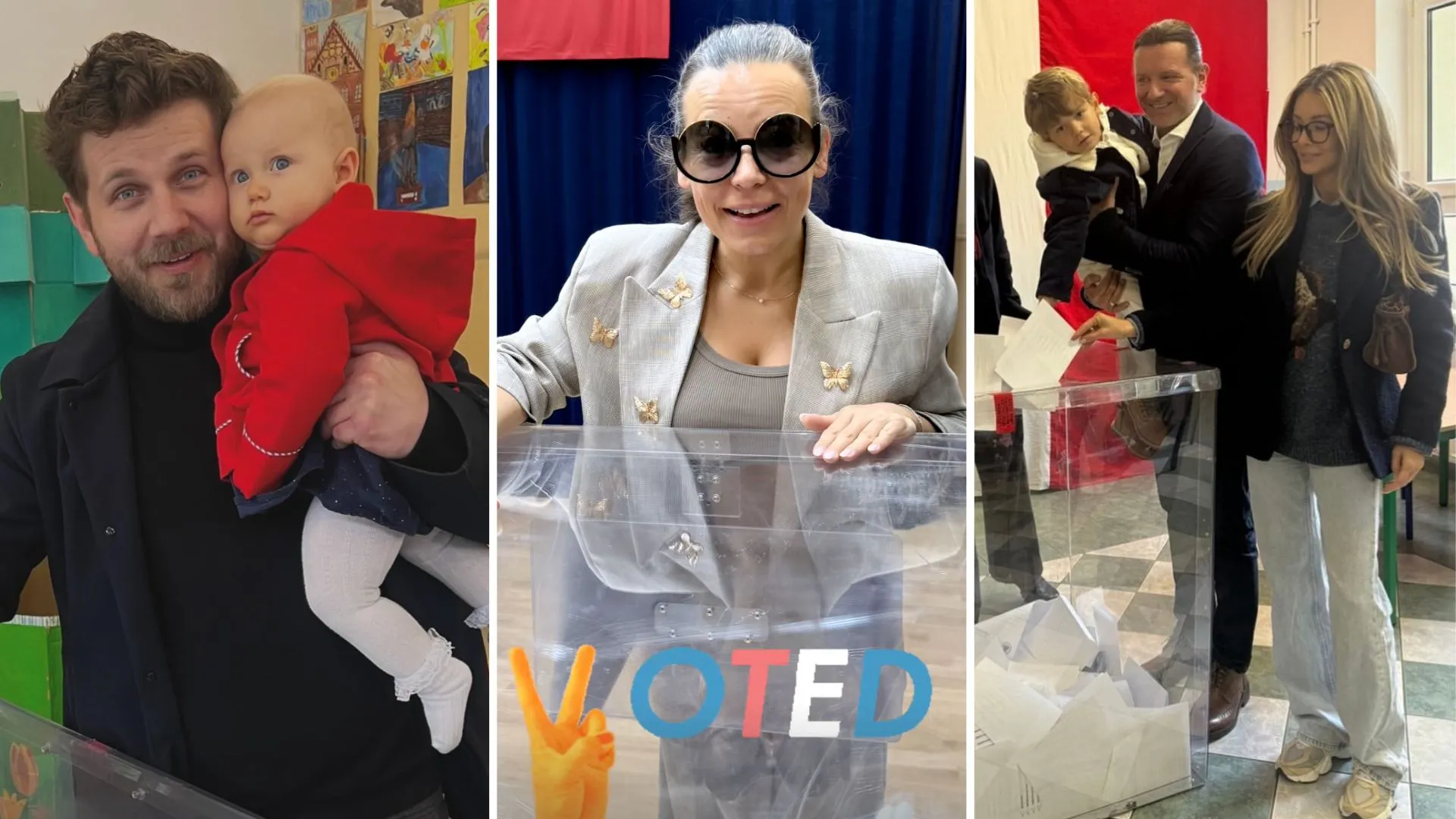 Gwiazdy na wyborach 2025! Antoni Królikowski z córeczką, Justyna Steczkowska, rodzina Rozenek-Majdan (FOTO)