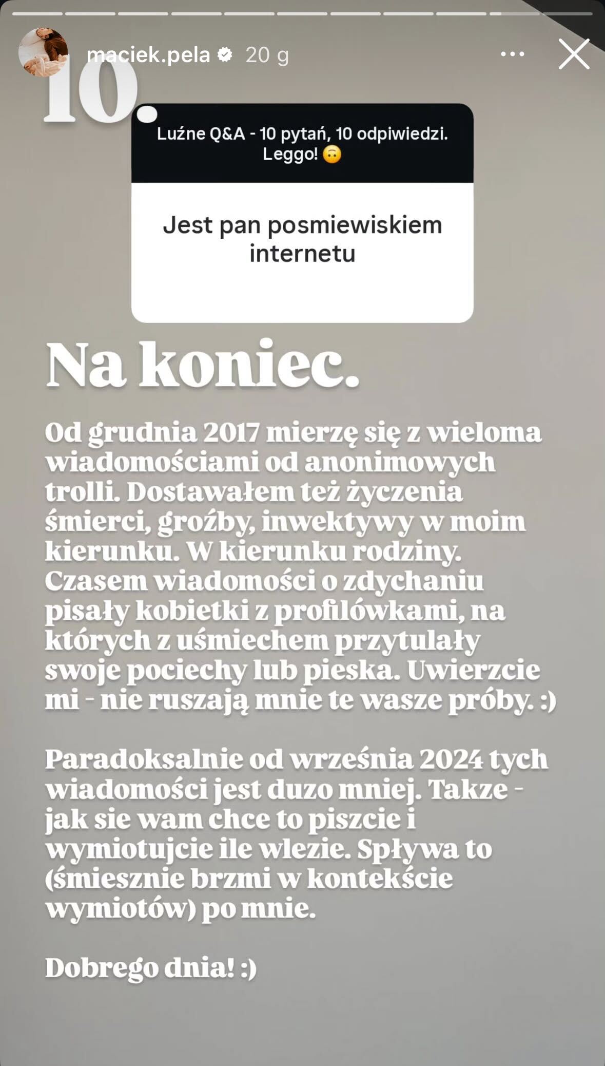 Maciej Pela, fot. Instagram.