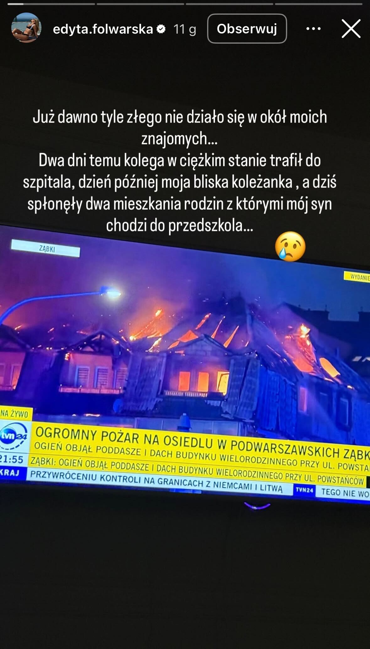 Edyta Folwarska, fot. Instagram.