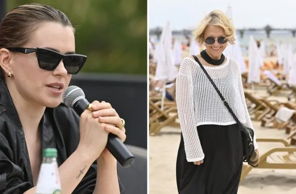 28. Festiwal Gwiazd w Międzyzdrojach. Magdalena Wołłejko, gwiazda filmów PRL promienieje na plaży