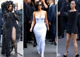 Plejada gwiazd na paryskim pokazie Balenciagi. Anielska Kim Kardashian, singielka Katty Perry, Lauren Sanchez…(FOTO)