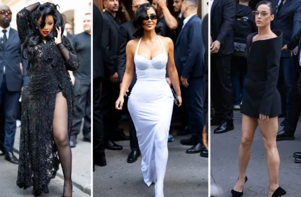 Plejada gwiazd na paryskim pokazie Balenciagi. Anielska Kim Kardashian, singielka Katty Perry, Lauren Sanchez…(FOTO)
