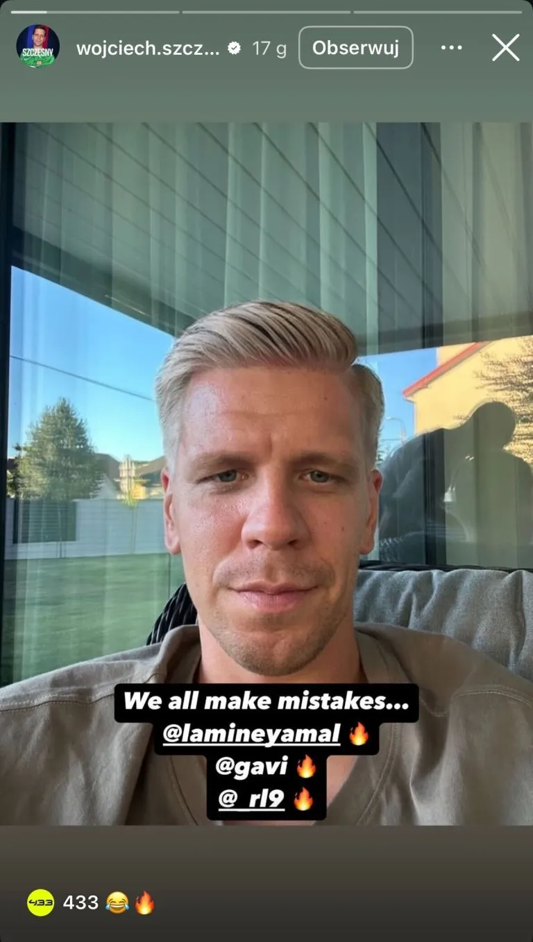 Wojciech Szczęsny, fot. Instagram. Wojciech Szczęsny, fot. Instagram.