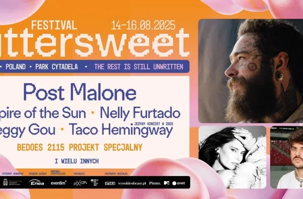 Post Malone, Nelly Furtado i Julia Wieniawa na BitterSweet Festival 2025