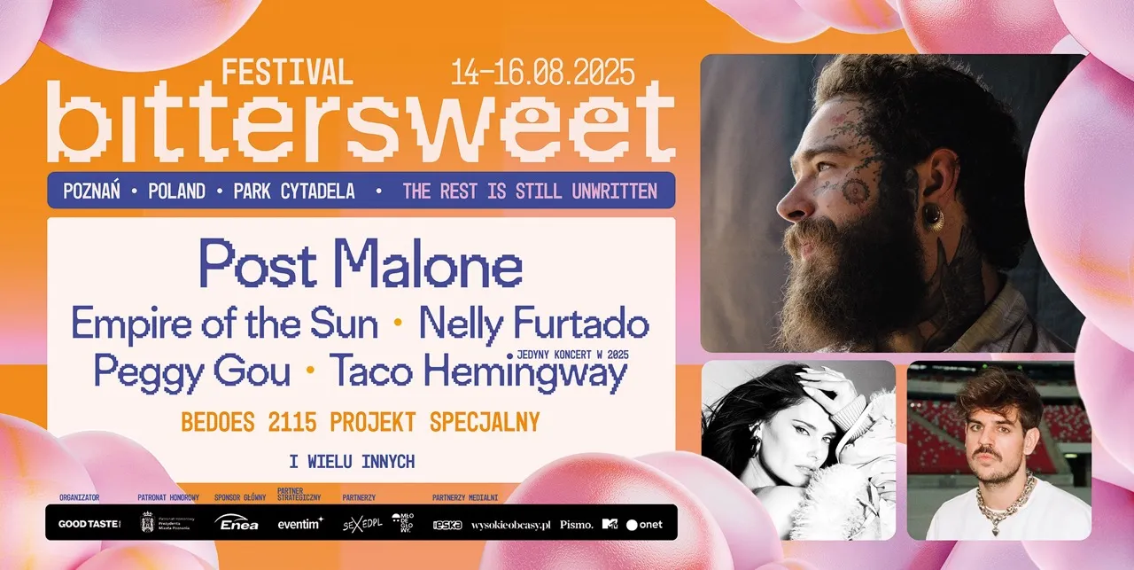 Post Malone, Nelly Furtado i Julia Wieniawa na BitterSweet Festival 2025